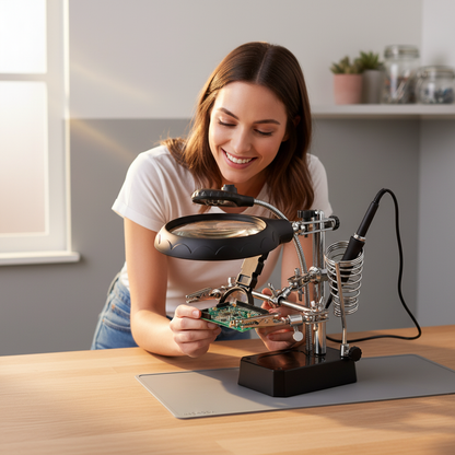 Helping Hands with LED Magnifier Tool (multi-purpose)