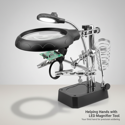 Helping Hands with LED Magnifier Tool (multi-purpose)