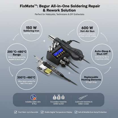 FixMateHome™ Beginner Electronics Repair & Soldering Kit