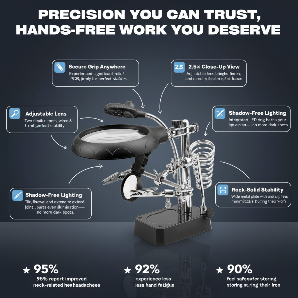 Helping Hands with LED Magnifier Tool (multi-purpose)