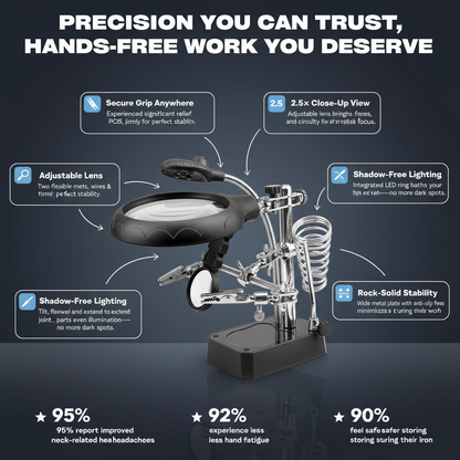 Helping Hands with LED Magnifier Tool (multi-purpose)